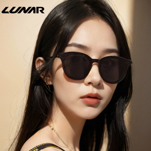 Lunar 太阳镜时尚高级2024新款女墨镜防晒防紫外线茶绿色眼镜片男