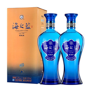 【官补】洋河 蓝色经典 海之蓝52度 浓香型白酒 520mL 2瓶