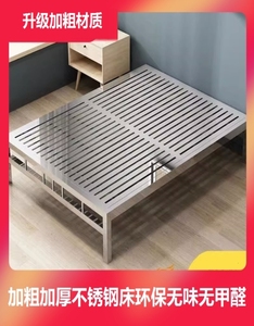 厂家直销折叠床结实小户型经济铁架床承重力强简易铁床家用钢丝床