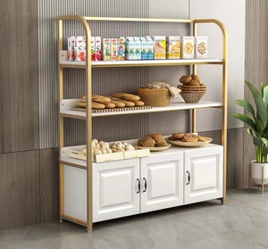面包店烘焙店多层面包柜展示柜蛋糕甜品货架饼干柜边柜陈列架