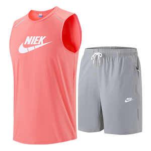 耐克2024夏季新款篮球服美式球衣品牌运动套装男士冰丝速干两件套