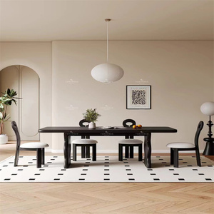 法式复古实木餐桌北欧长方形餐厅饭桌美式现代简约小户型家用餐台