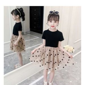 女童连衣裙短袖时尚夏款2024年新款洋气儿童裙子韩版潮流公主洋气