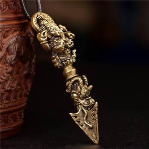 象鼻财神金刚橛降魔杵尼泊尔西藏民族风铜复古个性项链吊坠男女
