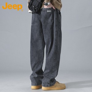 Jeep吉普美式休闲裤男士牛仔裤夏季2024新薄款宽松直筒长裤子男裤