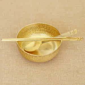 纯手工纯铜碗黄铜碗铜餐具铜碗纯铜碗加厚黄铜饭碗