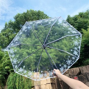 透明雨伞加固加厚风女生高颜值网红折叠质量好高级感晴雨两用