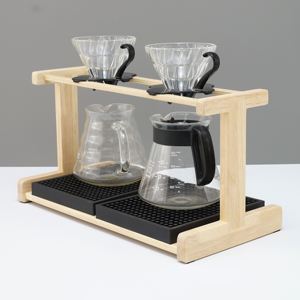 支架木家啡实木咖啡器具展示陈列架手冲咖啡分享壶滤杯支架爱乐压