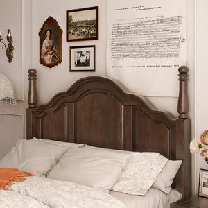 全友家私简美风乡村美式实木床现代简约复古法式床双人床轻奢婚床
