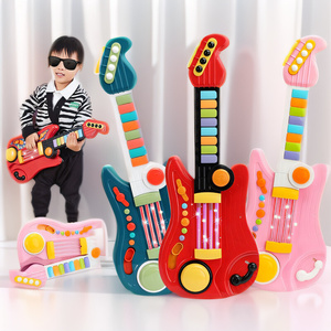 儿童电动音乐吉他玩具 多功能可折叠创意贝斯乐器CPC外贸