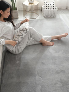 房间加厚地毯客厅卧室床边毯2023年宅寂风隔音浅灰色加密60x160cm
