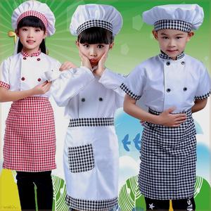 网红款儿童厨师服幼儿演出服小孩游戏职业服装表演少儿小厨师扮演