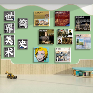 世界艺术简史装饰美术室墙壁3d挂画学校画室培训班文化墙贴环创
