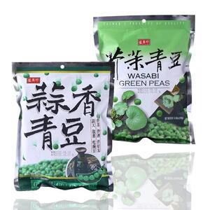 台湾原装进口盛香珍蒜香芥末青豆豌豆独立包装零食休闲食品 240g