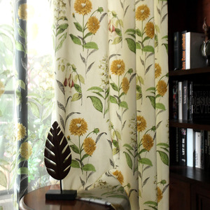 定制窗帘田园美式风格窗帘花卉植物风格 复古欧式卧室客厅英伦风