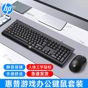 HP/惠普键盘鼠标笔记本电脑台式机商务办公家用有线键鼠套装静音