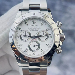 二手正品rolex劳力士迪通拿116520白钢迪904l不锈钢计时机械男表