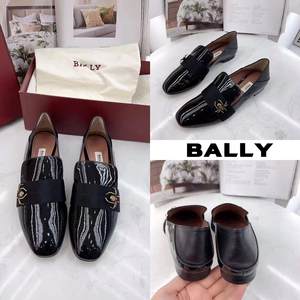 代购Bally/巴利 23夏季漆皮亮面金属蜘蛛平底鞋女鞋休闲单鞋皮鞋