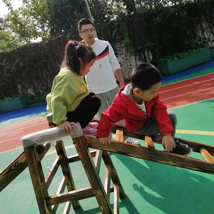安吉游戏户外玩具幼儿园攀爬架平衡木梯子感统体育活动器械16件套