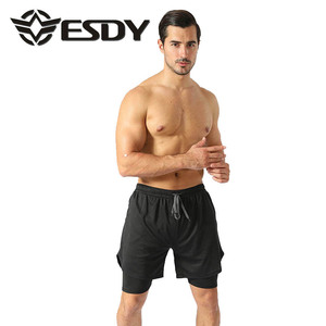 ESDY新款男士健身篮球训练户外运动夏季两件套紧身短裤