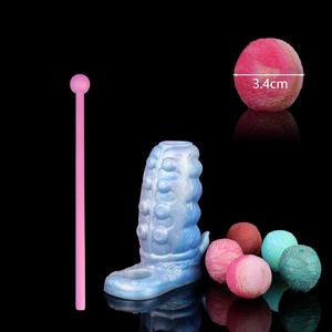男用液态硅胶阳具套或男女模拟肛门产卵两用性玩具情趣蛋型卵肛塞