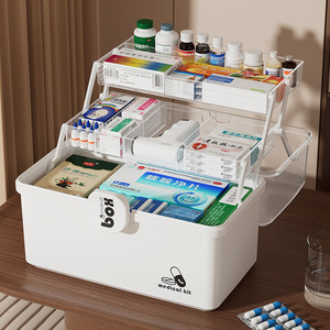 药箱家庭装药品收纳盒医药箱家用大容量医用医疗应急大号急救箱子