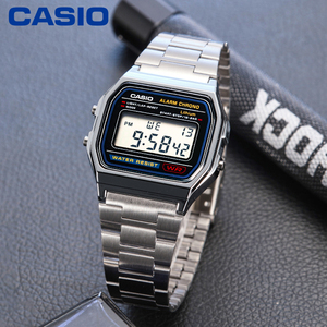 casio卡西欧复古小方块小银块时尚电子表学生女款手表男A158/A159
