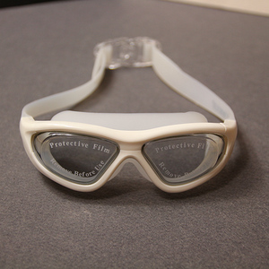 阿瑞娜黑白色新款专业潜水泳镜女 大框透明防水防雾高清游泳眼镜