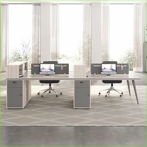 现代简约储物式职员桌商用办公家具屏风隔断桌椅组合一整套电脑桌