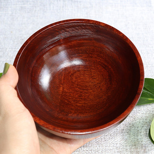 红木工艺品碗缅甸花梨木雕摆件家居餐具漂亮藏式木碗复古中式怀旧