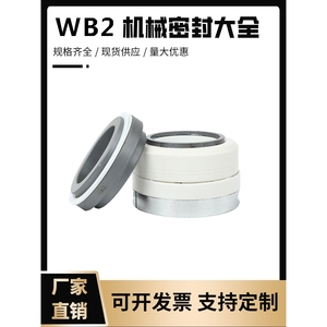 四氟化工泵水泵机械密封件WB2/152-30/35/40单双台阶碳化硅耐酸碱