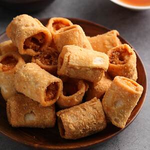 广东潮汕特产春卷经典小时侯的零食圆圈黄金春卷茶点办公室食品