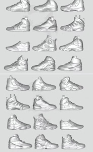 13款NIKE鞋子AJ球鞋3D打印模型文件STL格式  AIRJORDEN鞋 36