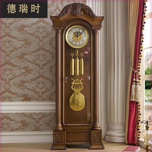德国赫姆勒欧式落地钟别墅立式客厅座钟中式复古美式摆钟实木古典