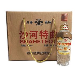 沙河特曲50度500ml*6瓶整箱 安徽界首沙河王酒浓香型固态纯粮食酒