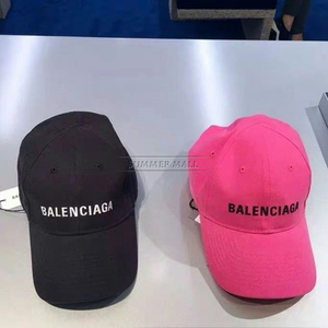 Balenciaga/巴黎世家 粉色/黑色 刺绣字母logo 帽子棒球帽鸭舌帽