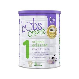 Bubs Organic Grass Fed Infant Formula Stage 1， Infants 0-