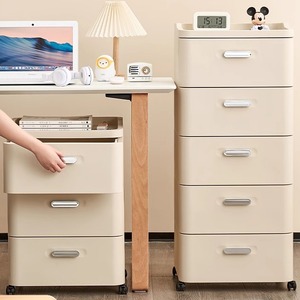 宜家床边桌下收纳抽屉柜子可移动带滑轮静音容量办公置物文件整理
