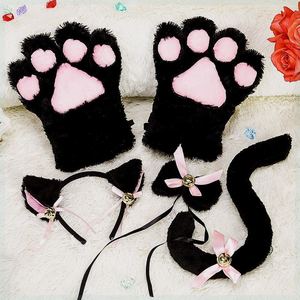 可爱毛绒猫爪子手套cosplay猫咪兽爪卡通萌物舞台表演猫掌道具