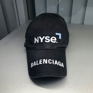 Balenciaga/巴黎世家 NYSE 黑色 纽交所刺绣Logo棒球帽 帽子