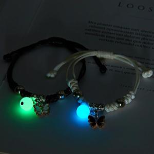 2pcs Luminous Butterfly Couple Bracelet For Lover Stars