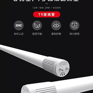 T9双端ledf玻璃灯管12w18w24w超亮双端LED荧光灯管替换日光灯