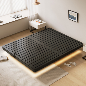 悬浮床现代简约铁床家用主卧加厚加固双人床床架钢架1.8m榻榻米床