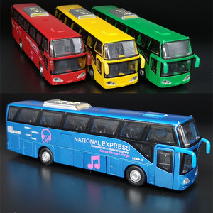 新品5开门合金双层巴士模型仿真旅游大客车公车客车儿童玩具车
