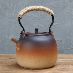 家用煮茶炉陶土壶功夫烧水壶窑变陶瓷茶壶提粱耐高温单个煤气明火