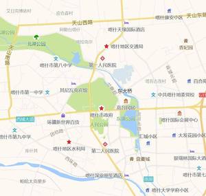 电子版 喀什市 疏附县疏勒县 英吉沙县泽普县 莎车县 叶城县 地图