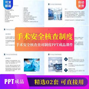 手术安全核查查对制度PPT成品课件模板手术室护士业务学习素材ppt