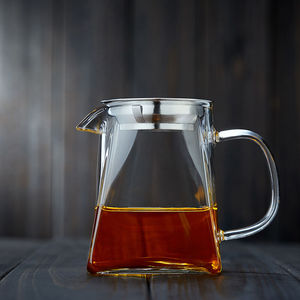美斯尼玻璃公道杯加茶漏套装茶具配件茶滤网不锈钢茶漏茶海分茶器