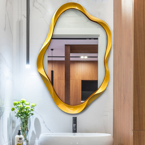 浴室镜家用卫生间不规则镜子洗手台云朵镜欧式复古壁挂镜装饰镜