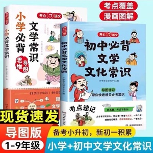 2024初中必背文学文化常识小学语文基础知识积累大全思维导图速记